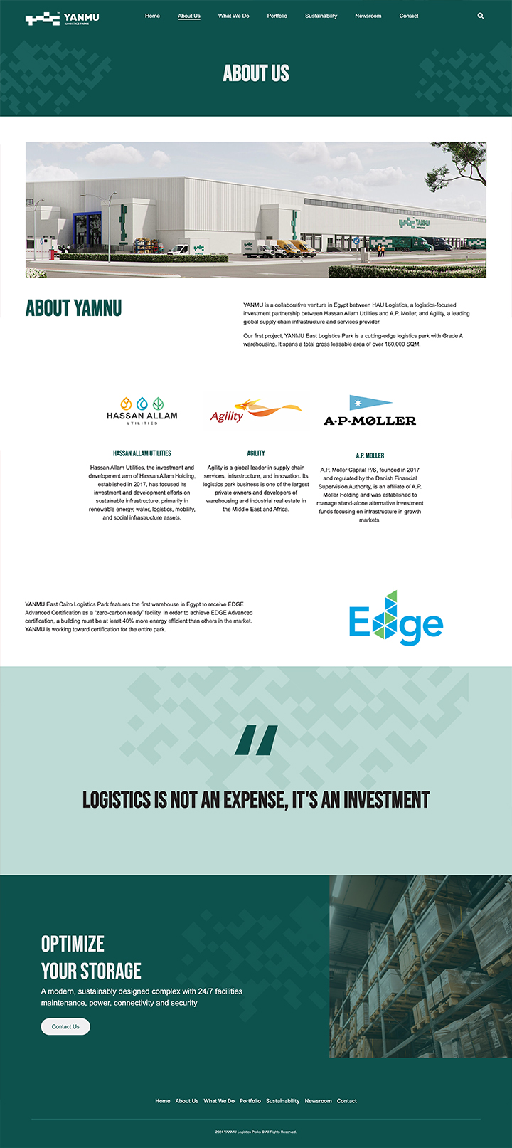 Yanmu logistics parks - Hassan Allam